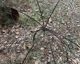 Wrought iron garden umbrella