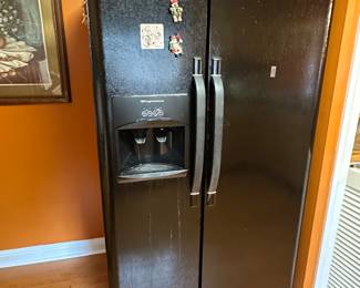 Black refrigerator (compressor is out)