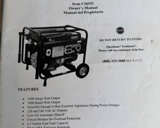 WEN 56551 5500 - watt portable generator, powered by a 13HP engine
