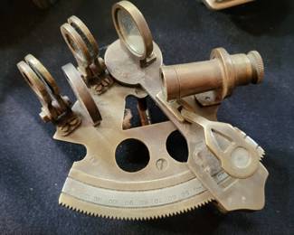 Antique Brass Marine Sextant 