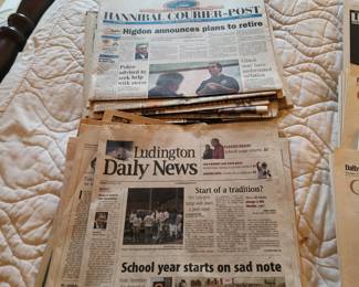 collection of old newspapers