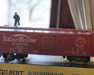 vintage Gilbert American Flyer S Gauge 970 Seaboard Operating Boxcar from the 1950s. 