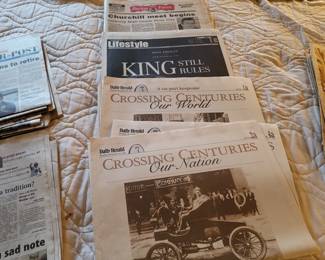 collection of old newspapers