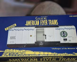Gilbert American Flyer Trains S Gauge BNSF refrigerator car. 