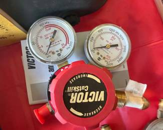 Victor CutSkill acetylene regulator, a specialized device used in welding and cutting to control gas pressure. 