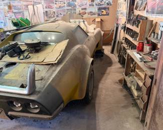 1971 Chevrolet Corvette.  Numbers Matching – Big Block & Transmission Custom Fender Flairs – Garage Kept  Brand New Chrome Hooker Headers & Side Pipes in the Box Not running – Has Keys Great Barn Find VIN 194371S106517