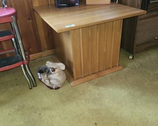 MCM  WOOD PANEL END TABLE