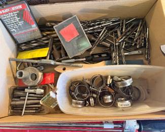 hand tools - drill bits - easy outs - Hose clamps