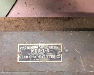 VINTAGE Star Window Shade Machine Star Shade Cutter Co.  Model B