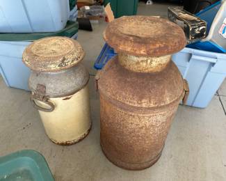 vintage milk cans