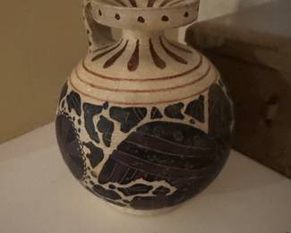 clay jug Egyptian motif