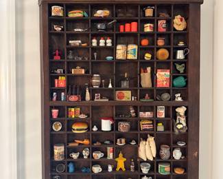 print drawer with minatures