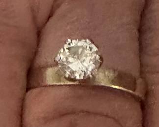 .79pt Diamond 14kt yellow gold solitare ring