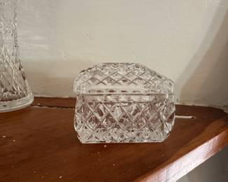 cut glass trinket box