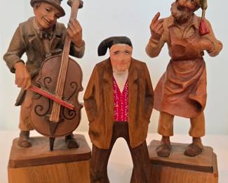 Hand carved wood figurines