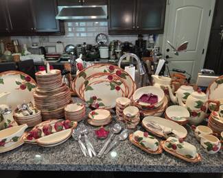 HUGE collection of vintage Franciscan Red Apple with old marks