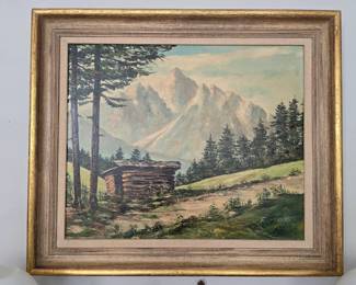 Original oil on board. "Wien (Vienna), Austria". Rolf Schey