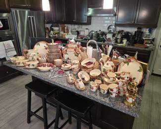 HUGE collection of vintage Franciscan Red Apple with old marks