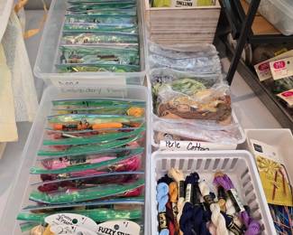 embroidery floss and yarn