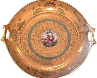 24 kt gold plated Hutschenreuther Bavaria plate