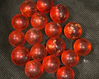 UV reactive cadmium vintage toy marbles
