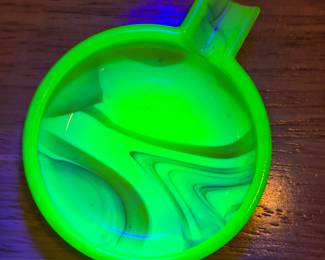 Uranium glass ashtray