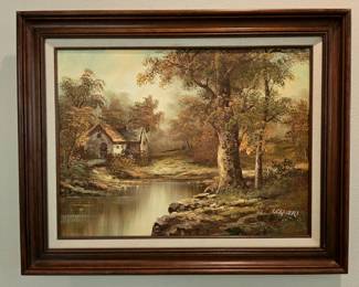 Original oil on canvas by Irene Cafieri. 30" wide x 24" tall, framed.