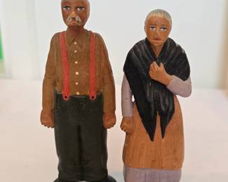 Hand carved wood figurines