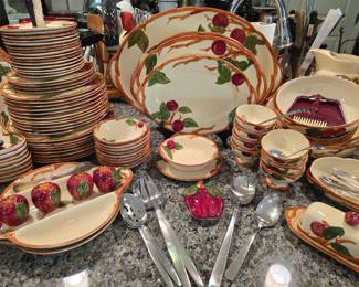 HUGE collection of vintage Franciscan Red Apple with old marks