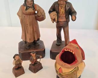 Hand carved wood figurines