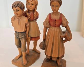 Hand carved wood figurines