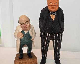 Hand carved wood figurines