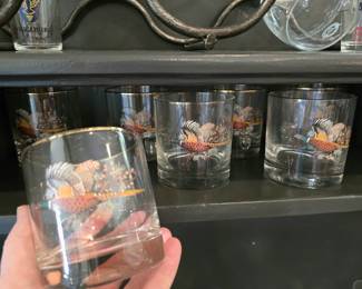 vintage pheasant tumblers