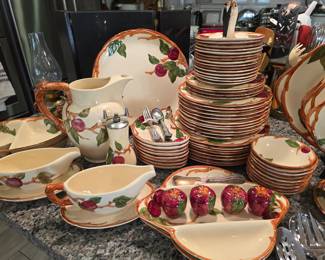 HUGE collection of vintage Franciscan Red Apple with old marks