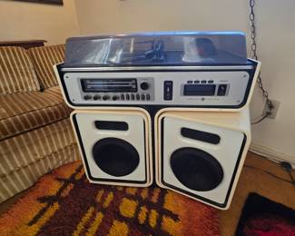 GE 1970s Stereo w/ 8-track & record player