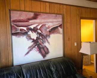 Huge 70s Snow painting