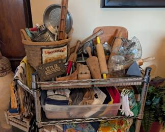 Many new hand towels and other kitchen linens, plus primitive kitchen stuff!