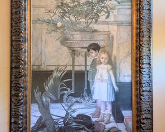 Large foyer framed art print