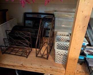 Organizational bins, boxes and baskets