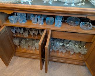Lots of Fostoria "American" pattern glassware