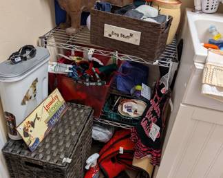 Laundry room - pet and small dog items