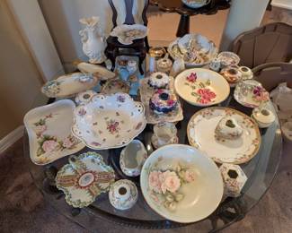 Limoge and Nippon hand painted antique porcelain pcs