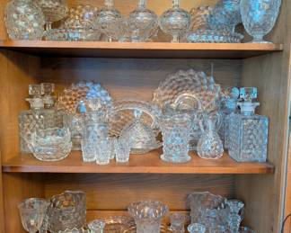 Lots of Fostoria "American" pattern glassware. Most pcs have multiples available