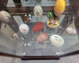 Large selection of collectible eggs.  