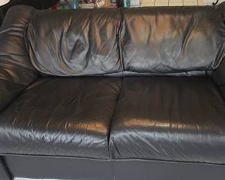 Black Leather Loveseat
