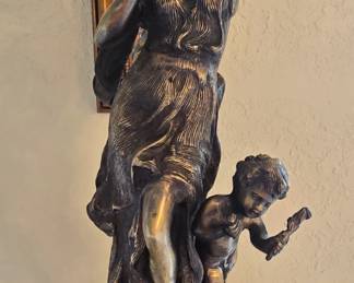 Here we go! Another Beautiful Home Filled with Beautiful Things! Solid Brass Victorian Statue