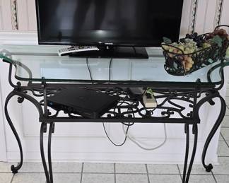 Glass Top Entry Table - Samsung TV