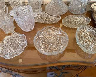 Antique American Brilliant Crystal, Sawtooth