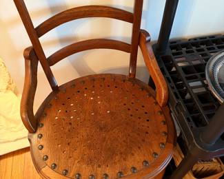 Antique Renaissance Revival Demi Arm Type Parlor Chair