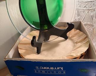  vintage Luminarc Boutique Green Color Plates